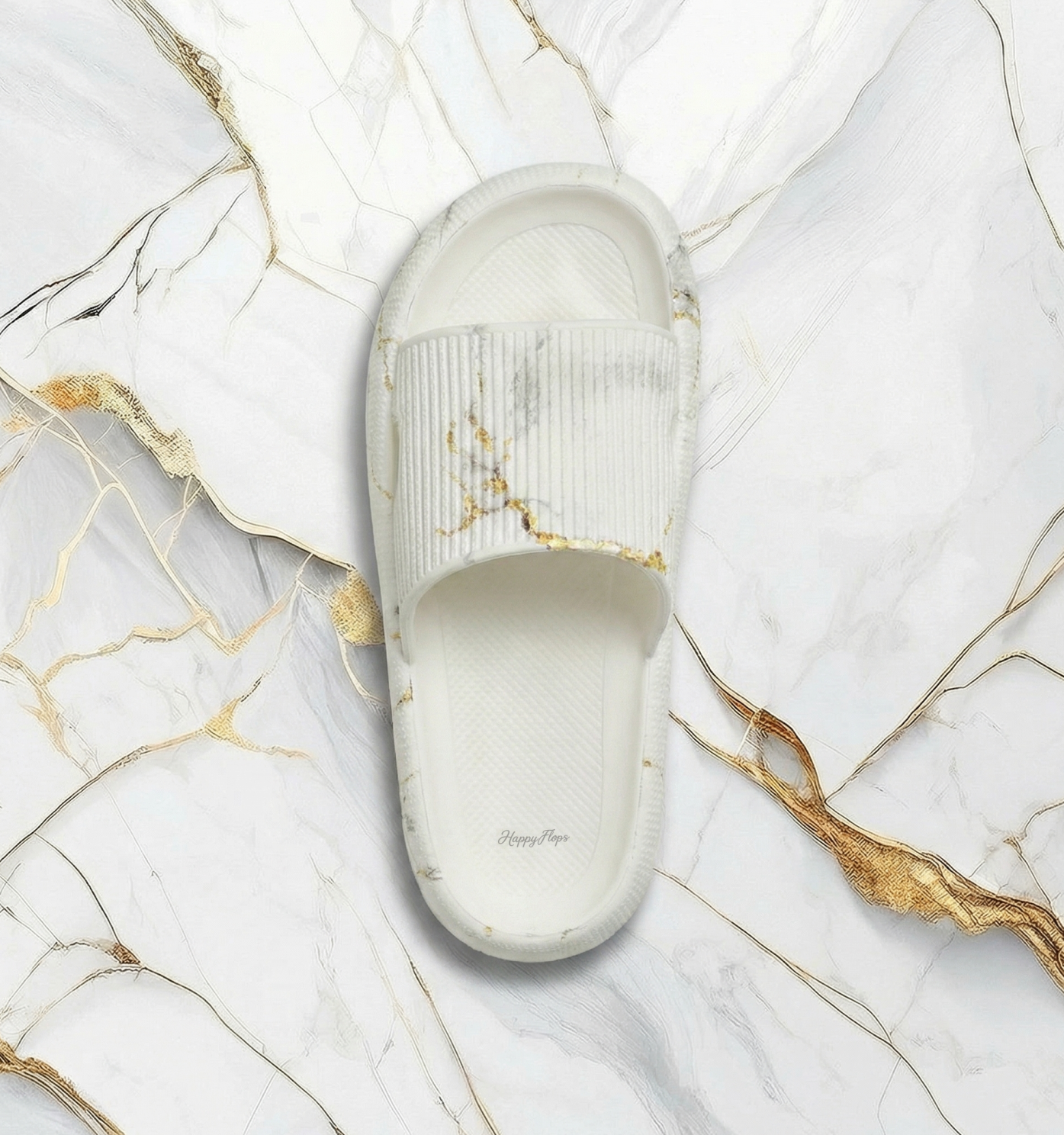 HappyFlops Limited Editions - Biały marmur